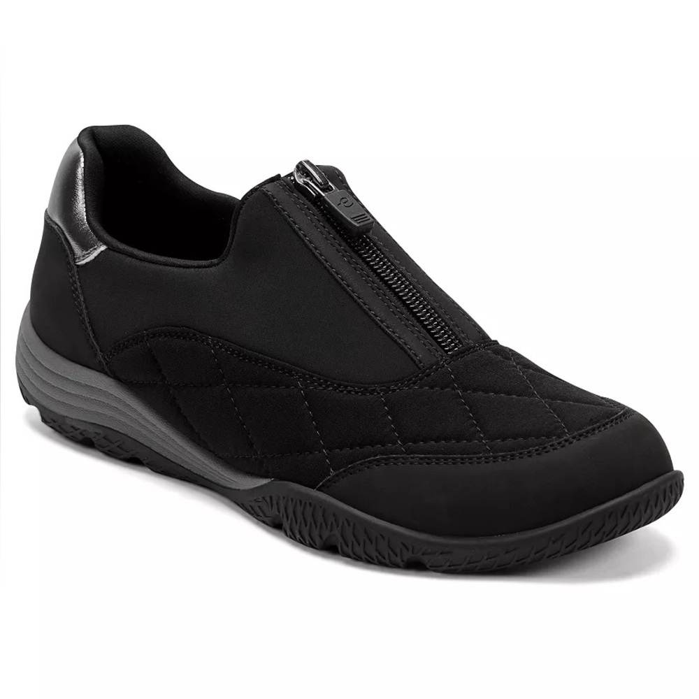Easy Spirit Women's Barron Quilted Front-Zip Sneakers- Size 10W- Wide Width